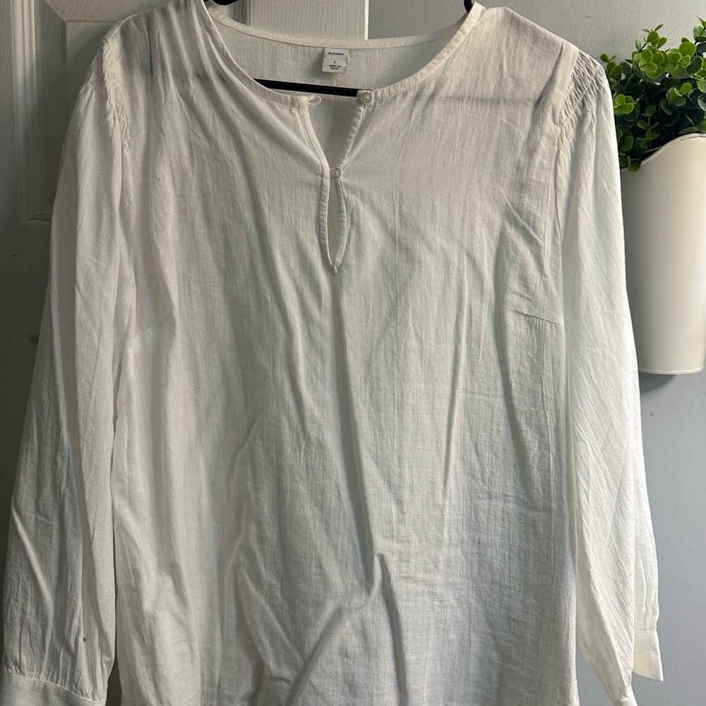 Old Navy Cream Button Down Shirt